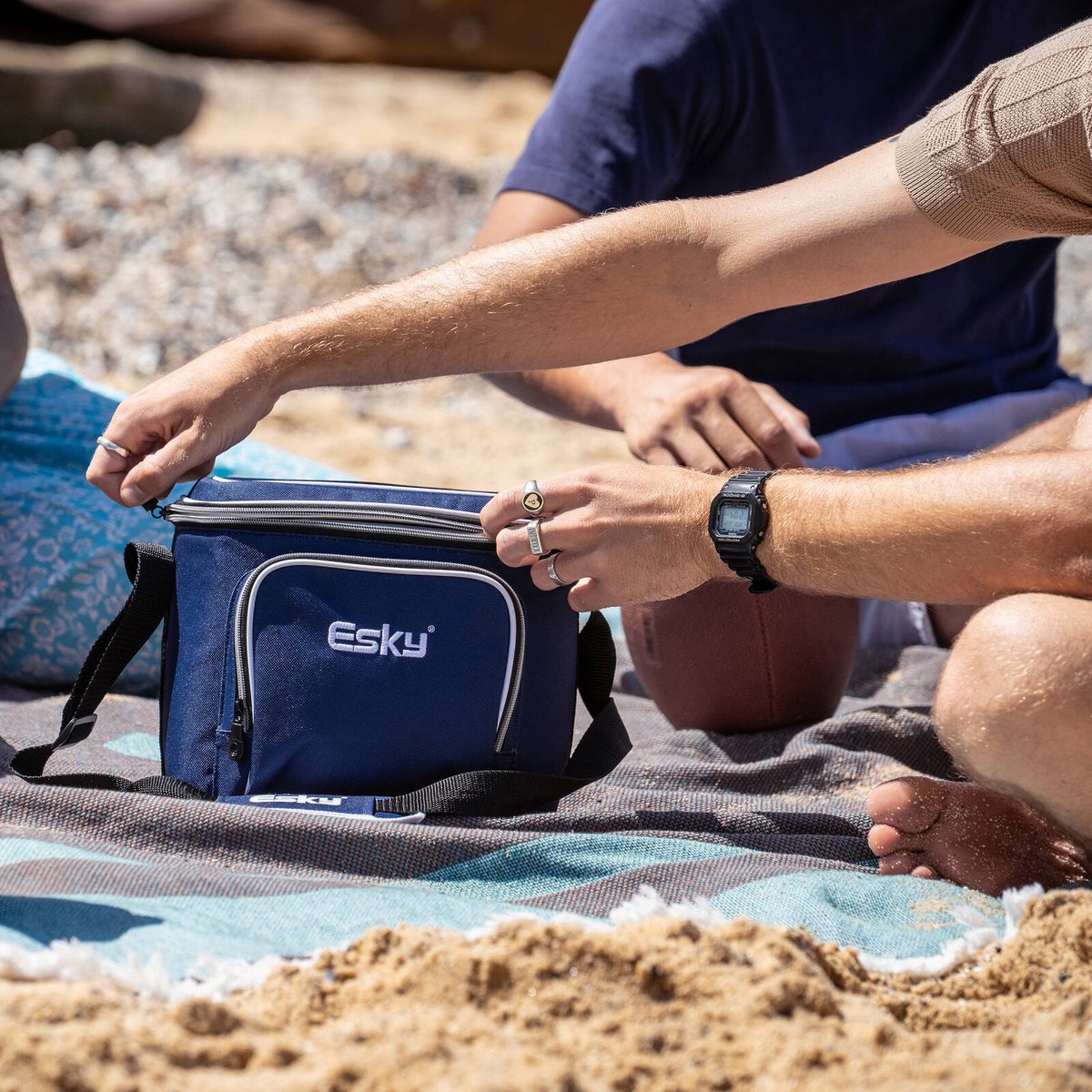 Esky 9 Can Soft Cooler Bag - 260mm x 220mm x 180mm - Blue - Leak-Proof ...