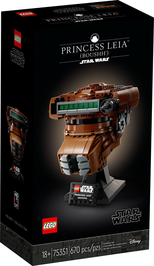 LEGO 75351 Princess Leia Boushh Helmet – Star Wars Collectible Build - Auzzistore
