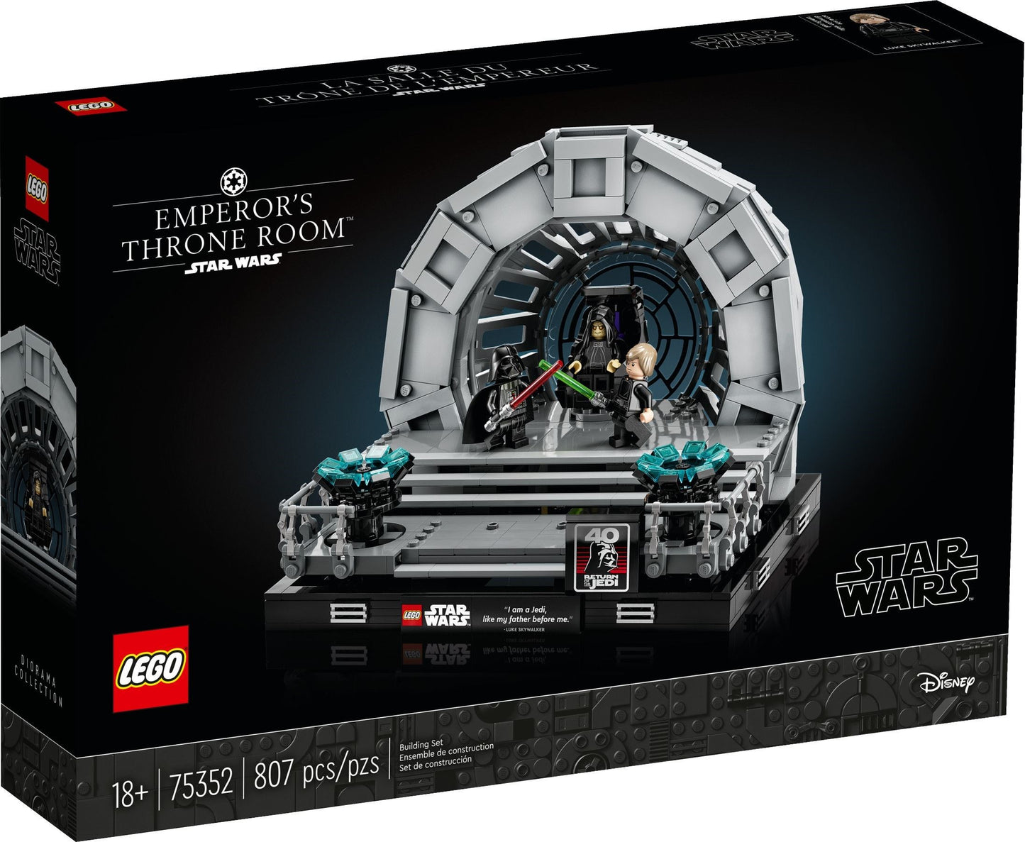 LEGO 75352 Emperor’s Throne Room Diorama – Star Wars Display Model