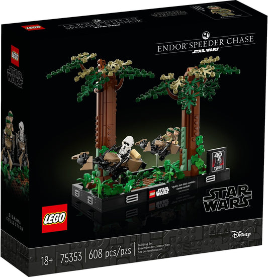 LEGO 75353 Endor Speeder Chase Diorama – Star Wars Collectible Scene - Auzzistore