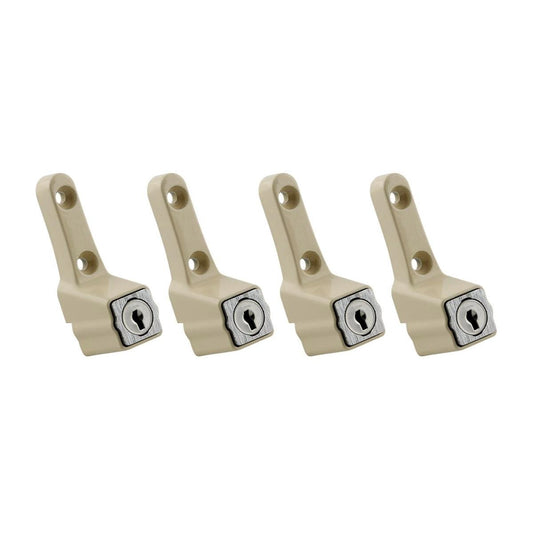 Ikonic Primrose Sliding Window Lock - 4 Pack - Metal - Secure Design - Auzzistore