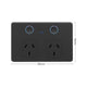 Deta Matte Black Grid Connect Smart Double Touch Power Point – view 4