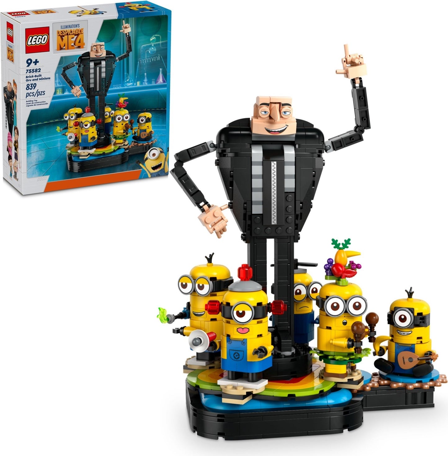 LEGO 75582 Despicable Me Brick-Built Gru and Minions