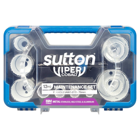 Sutton Tools 19 76mm Bi Metal Viper Cobalt Holesaw Set - 13 Piece - Durable Cutting – view 2 - Auzzistore