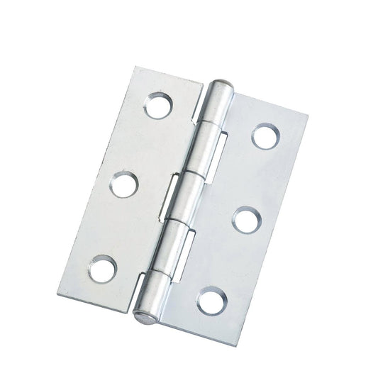 Lane Durasmooth Butt Hinge - 70mm x 50mm x 1.6mm - Zinc Plated - Fixed Pin