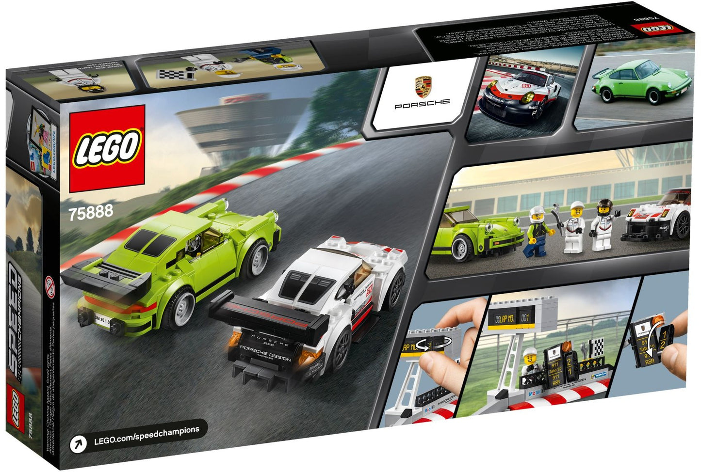 LEGO 75888 Porsche 911 RSR & 911 Turbo 3.0 Race Car Building Set