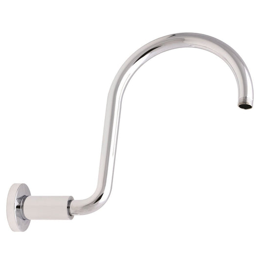 Methven Chrome Swan Neck Stilo Shower Arm 265mm Brass Easy Install - Auzzistore