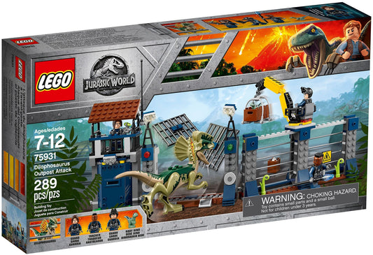 LEGO 75931 Dilophosaurus Outpost Attack - Jurassic World Dinosaur Playset - Auzzistore