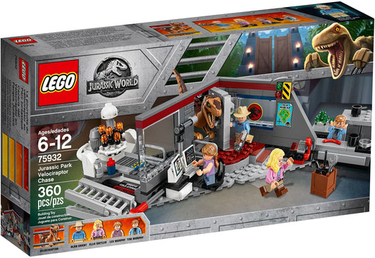 LEGO 75932 Jurassic Park Velociraptor Chase Control Room Playset - Auzzistore