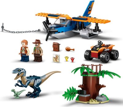 LEGO Jurassic World 75942 4+ Velociraptor: Biplane Rescue Mission Dino Toys
