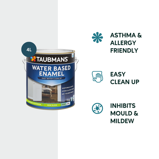 Taubmans 4L Accent Semi Gloss Water Based Enamel Paint - 4L - Durable Finish - Low VOC – view 2 - Auzzistore