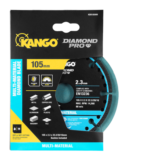 Kango 105mm Multi Material Diamond Blade - Durable Cutting Tool for Metal, Plastic, Masonry - Auzzistore