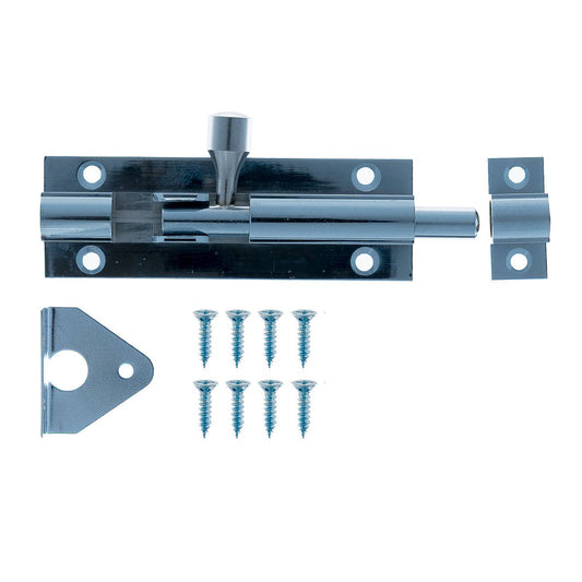 Taskmaster 75mm Chrome Plated Barrel Bolt - Solid Brass Security Solution – view 2 - Auzzistore