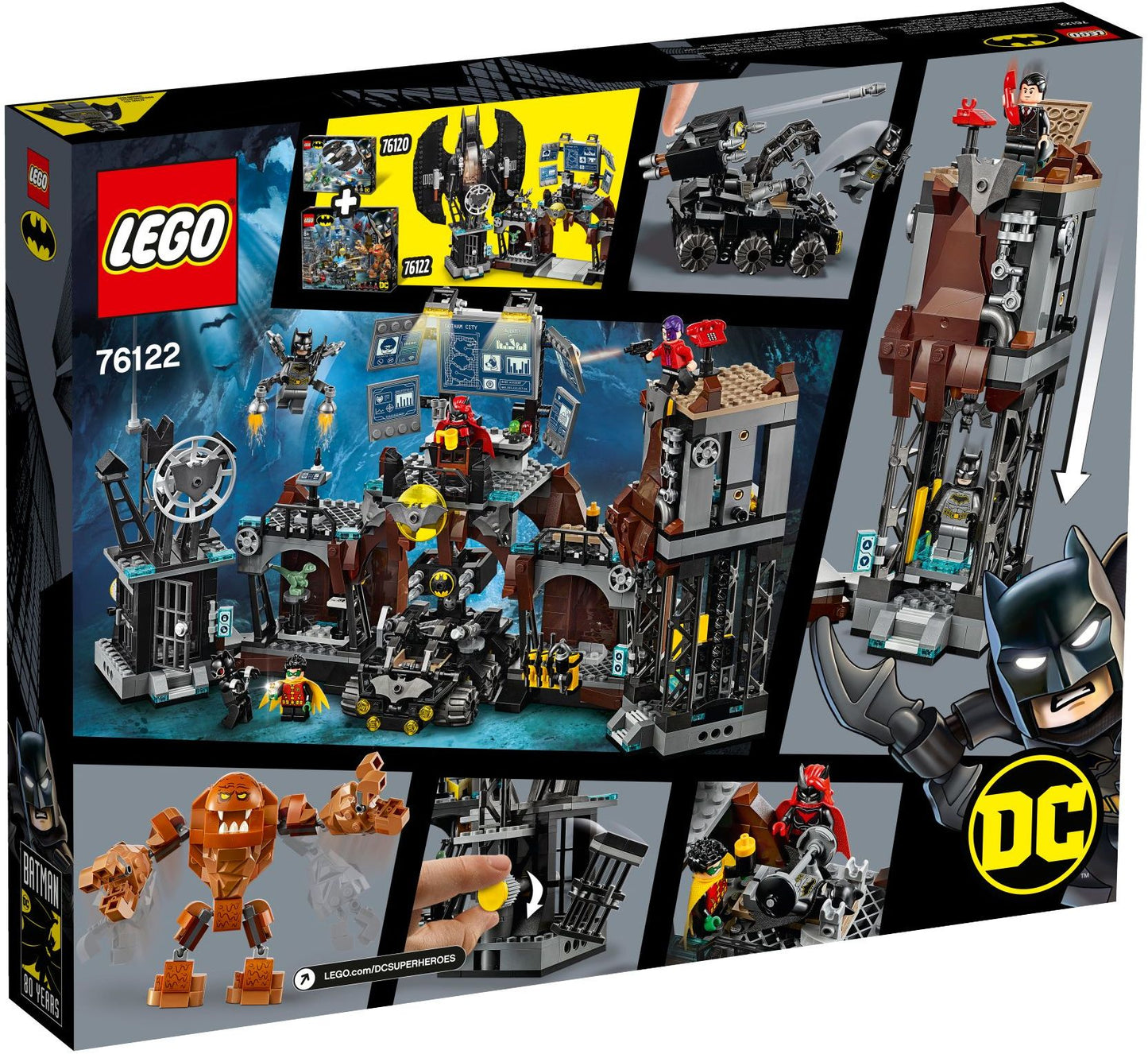 LEGO 76122 Batcave: Clayface Invasion Batman Playset