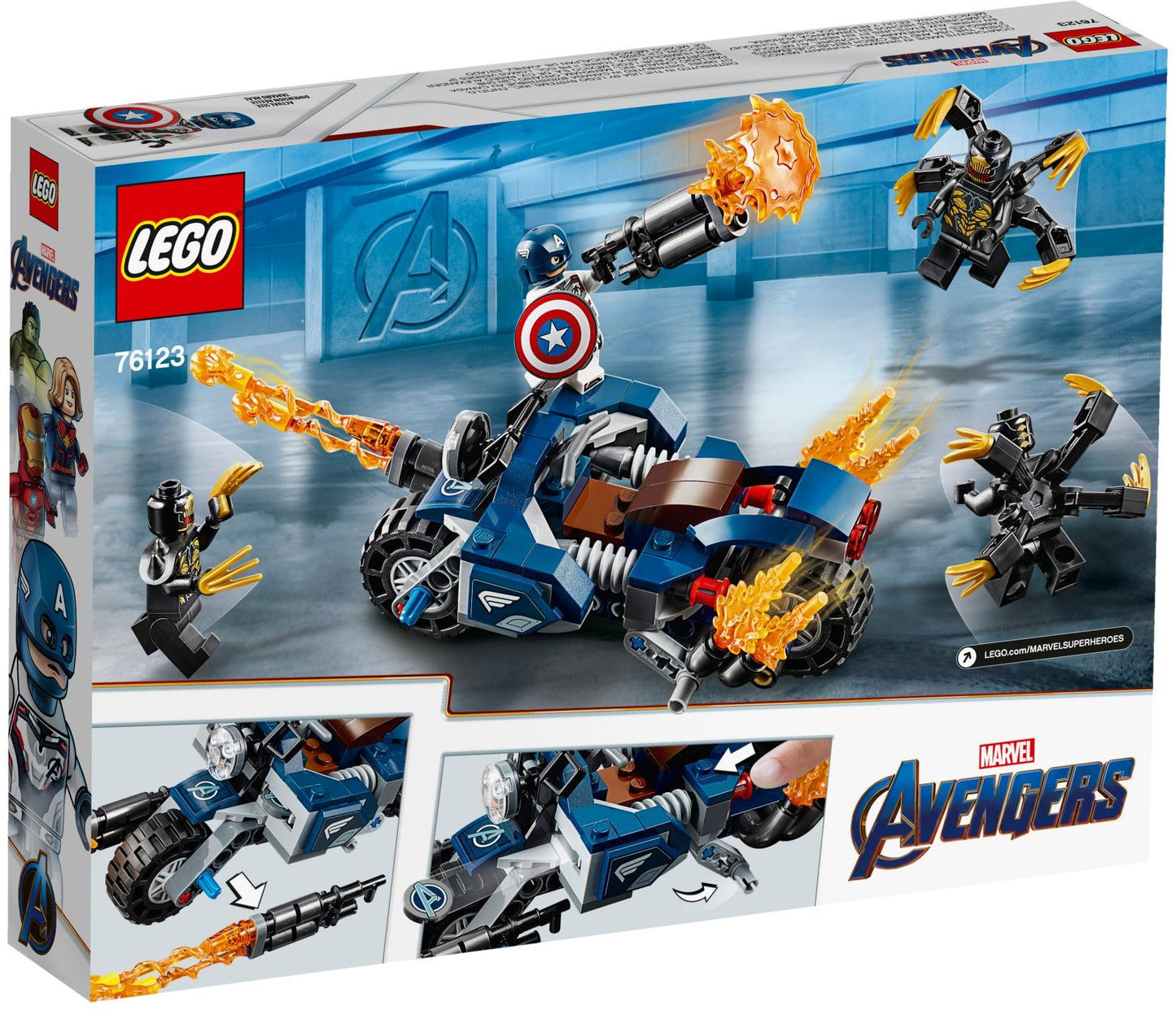 LEGO 76123 Captain America Bike & Outriders Attack