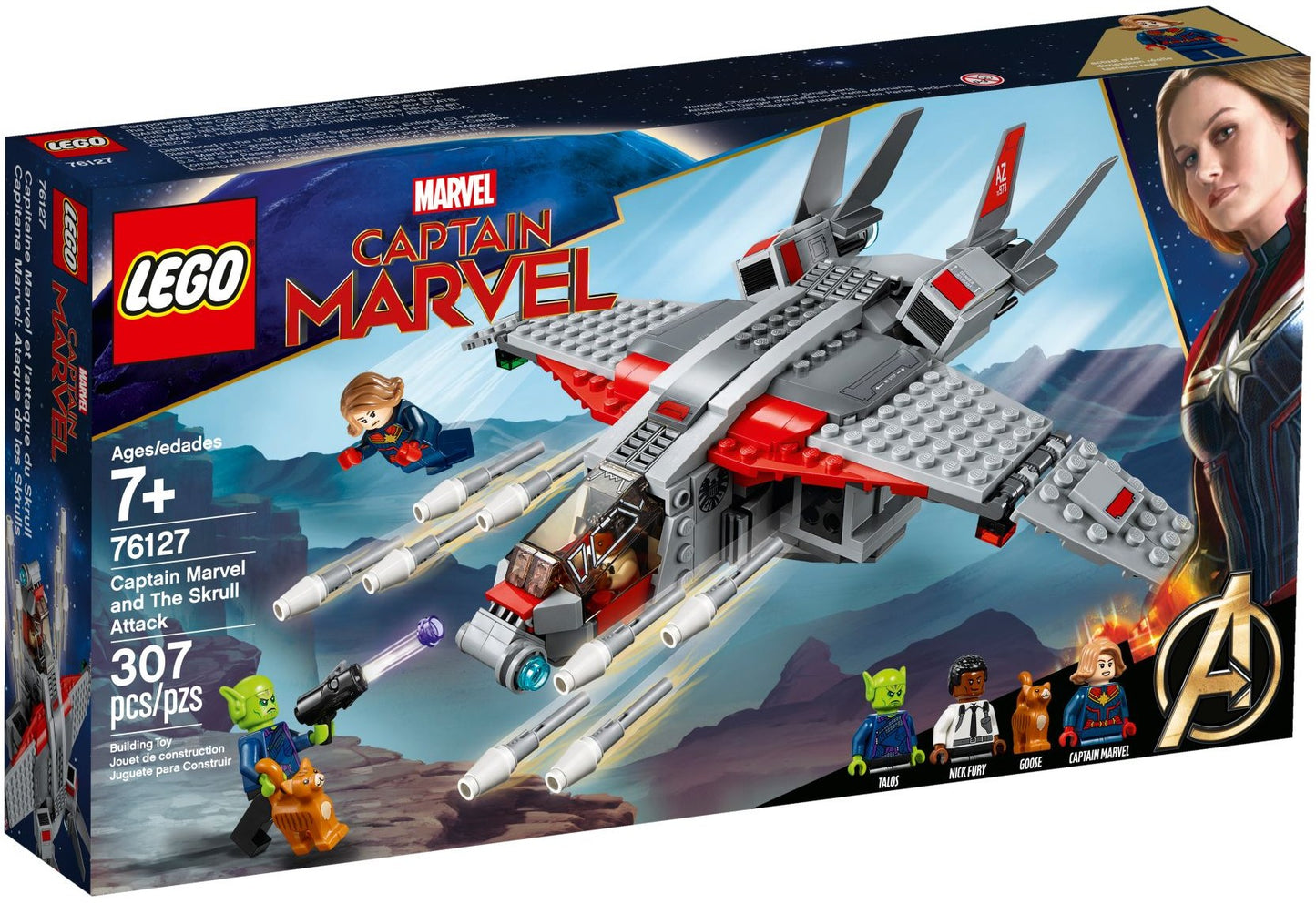LEGO 76127 Captain Marvel Quinjet & Skrull Attack