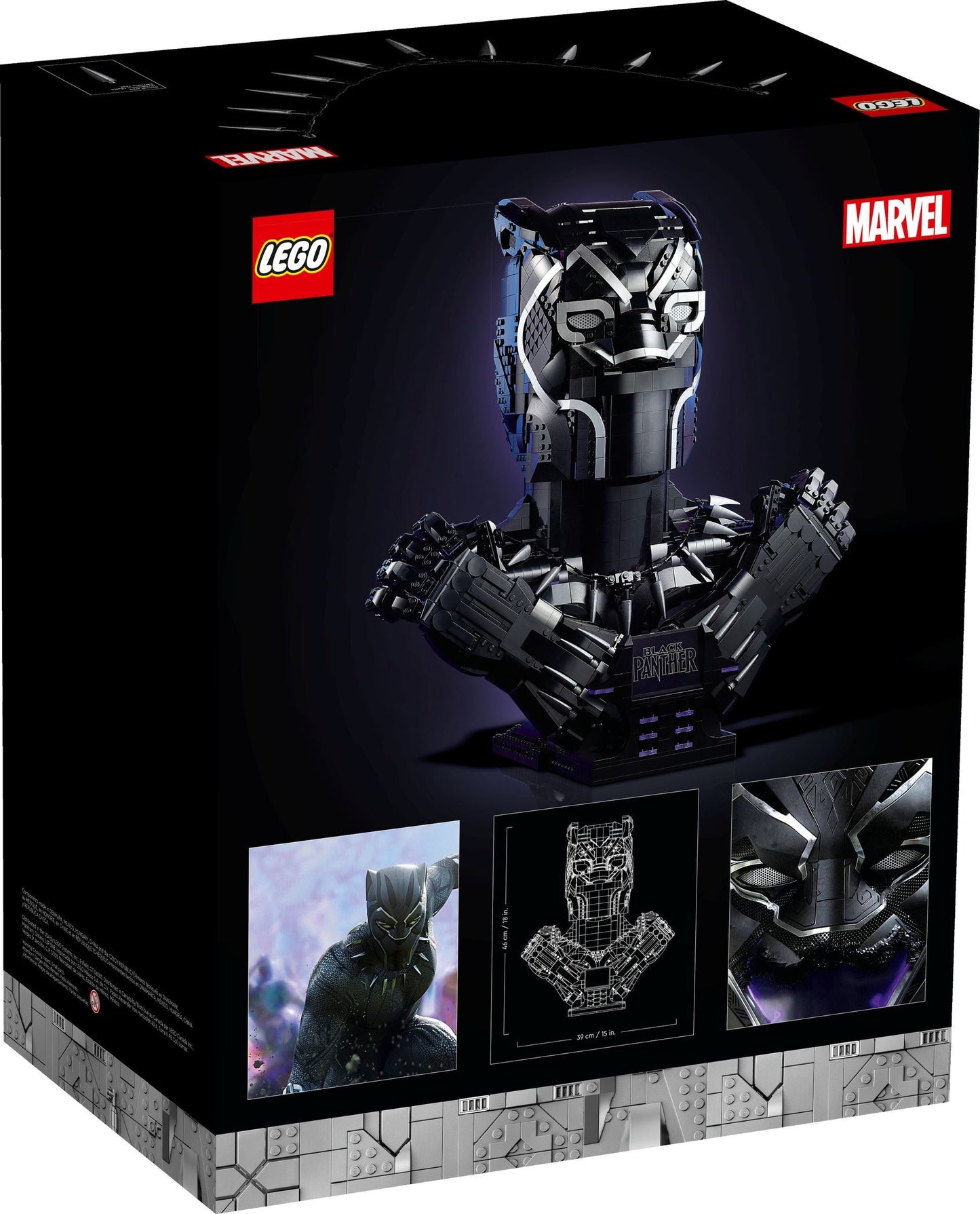 LEGO 76215 Black Panther Buildable Bust Model Kit