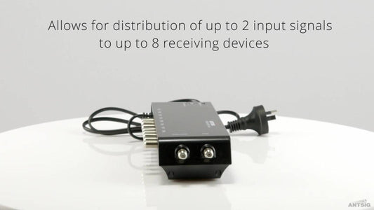 Antsig 8 Way Distribution Amplifier - Indoor - ABS - Signal Boosting
