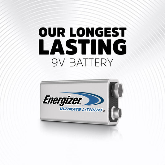 Energizer Ultimate Lithium 9V Battery 1 Pack Lightweight Durable Performance