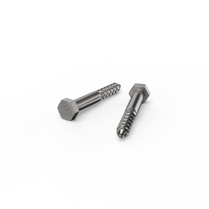 Zenith Hex Head Coach Screws M10 x 75mm Stainless Steel 304 Grade 12 Pack