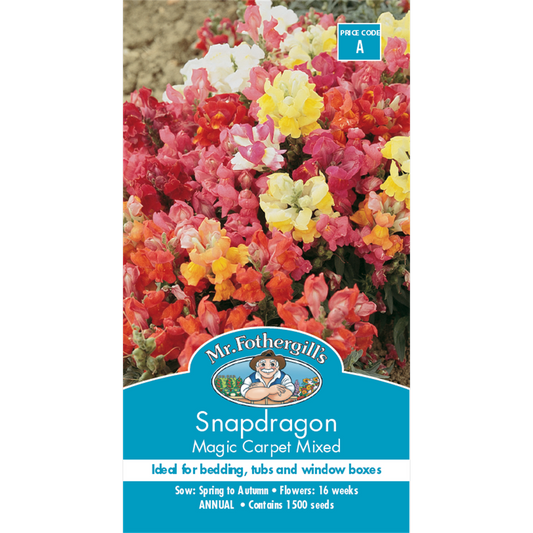 Mr Fothergill Snapdragon Magic Carpet Flower Seeds 75mm Dwarf Hardy - Auzzistore
