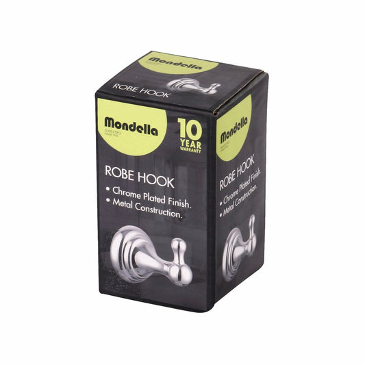 Mondella Chrome Maestro Bathroom Robe Hook - 46mm Metal - Durable – view 2