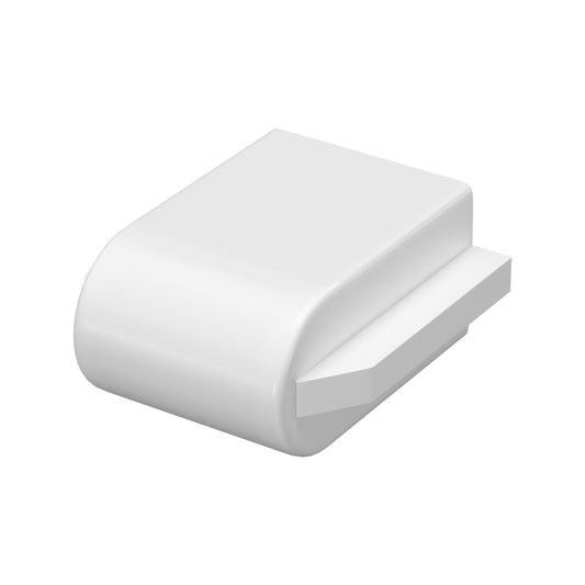 Flexi Storage White Double Slot Wire Shelf Bracket End Cover 12 Pack