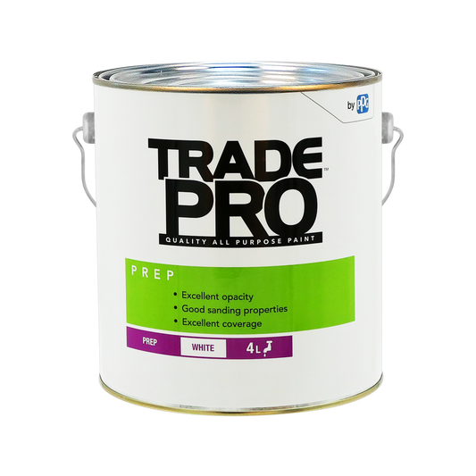 Trade Pro Interior Prep - 4L - White - Low Splatter - Excellent Opacity - Auzzistore