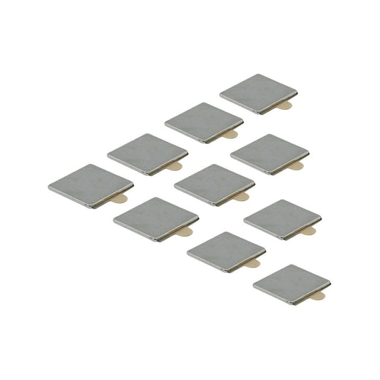 Everhang Rare Earth Square Adhesive Magnet 10 Pack - 15mm x 15mm - Silver - 1.2kg Pull Strength