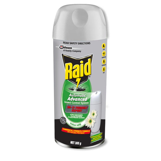 Raid Automatic Advanced Insect Pest Control - 305g - Pyrethrins - Indoor Use - Auzzistore