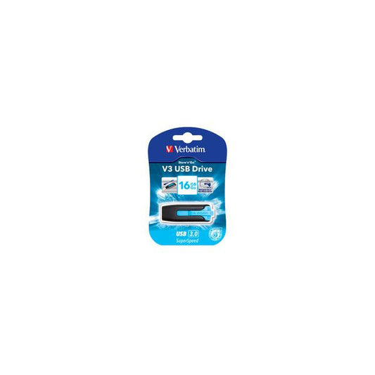 VERBATIM 16GB V3 USB3.0 Blue Store\'n\'Go V3; Rectractable