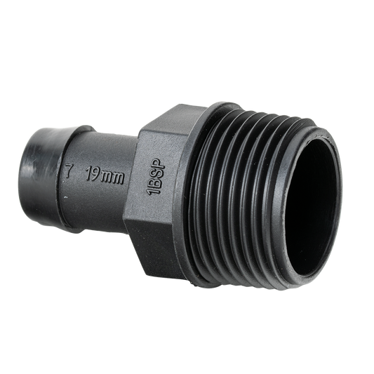 K Rain Male Director 19mm x 25mm Bsp - 10 Pack - Black - Auzzistore