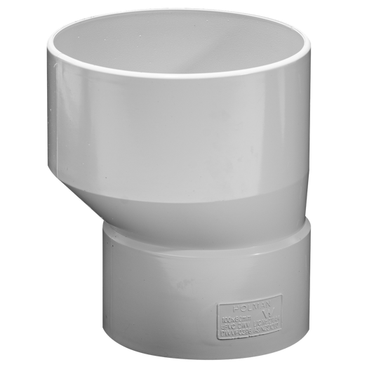 Holman DWV PVC Level Invert 100 x 80mm Taper For Sewer & Vent - Auzzistore