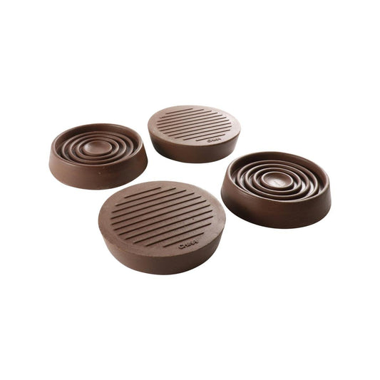 Surface Gard Round Castor Cup 4 Pack - Brown Rubber - 44mm - Auzzistore