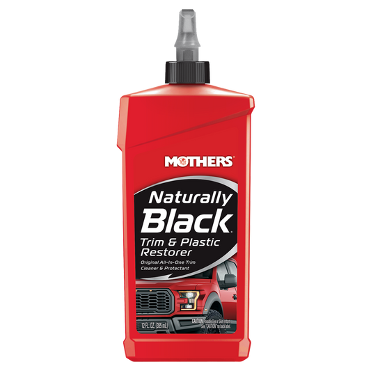 Mothers Naturally Black Trim and Plastic Restorer - 355ml Gel - Black - Cleans & Protects