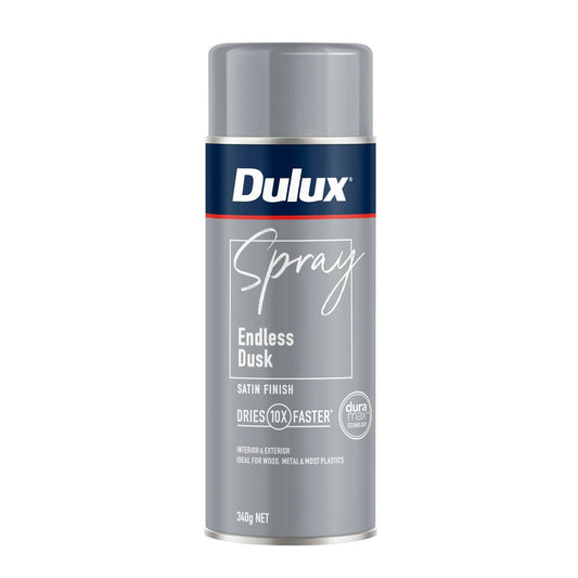Dulux 340g Satin Spray Paint - Endless Dusk - 0.34L - Fast Drying, Self-Priming - Auzzistore
