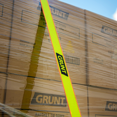Grunt Ezi Load Ratchet Tie Down 50mm x 9m - 2500kg Capacity - Side Loading