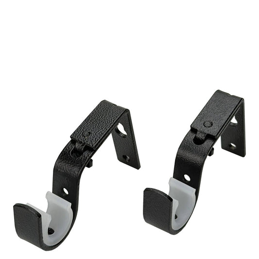 Pillar Black Adjustable Universal Brackets - 16mm & 25mm - 1 Pair - 70mm to 90mm - Auzzistore