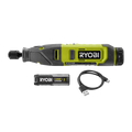 Ryobi USB Lithium Rotary Tool RRT4K - 2Ah Kit - 15 Accessories - 210mm x 40mm x 30mm