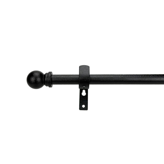 Pillar 16mm Black Ball Curtain Rod Finials - 2 Pack - 70mm - Secure Fit – view 2 - Auzzistore