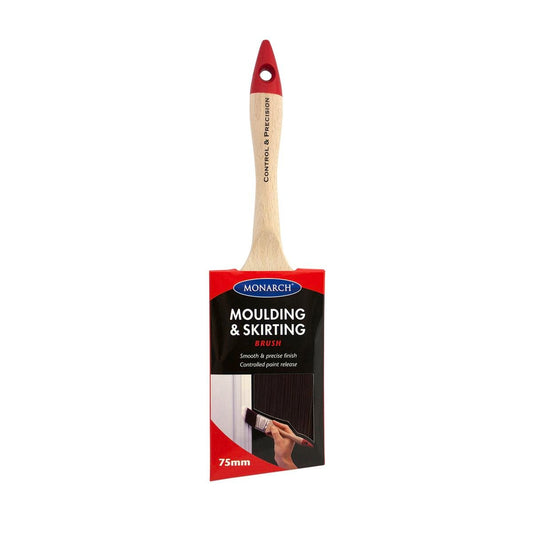 Monarch Moulding & Skirting Brush - 75mm - Synthetic - Smooth Finish - Auzzistore