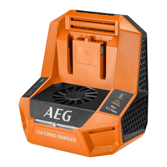 AEG 18V 12A Turbo Charger - Rapid Charging Solution - Compact Design - Black