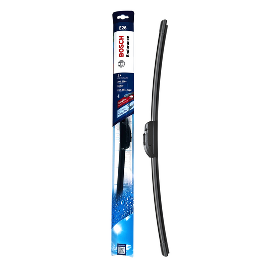 Bosch 26" Flat Endurance Wiper Blade 650mm - Hook Type Adapter - Durable Performance