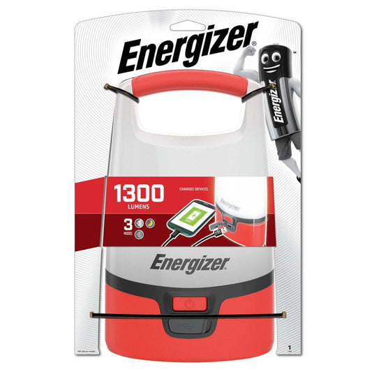 Energizer 1300 Lumen USB Area Lantern - Red - 200mm x 305mm x 73mm