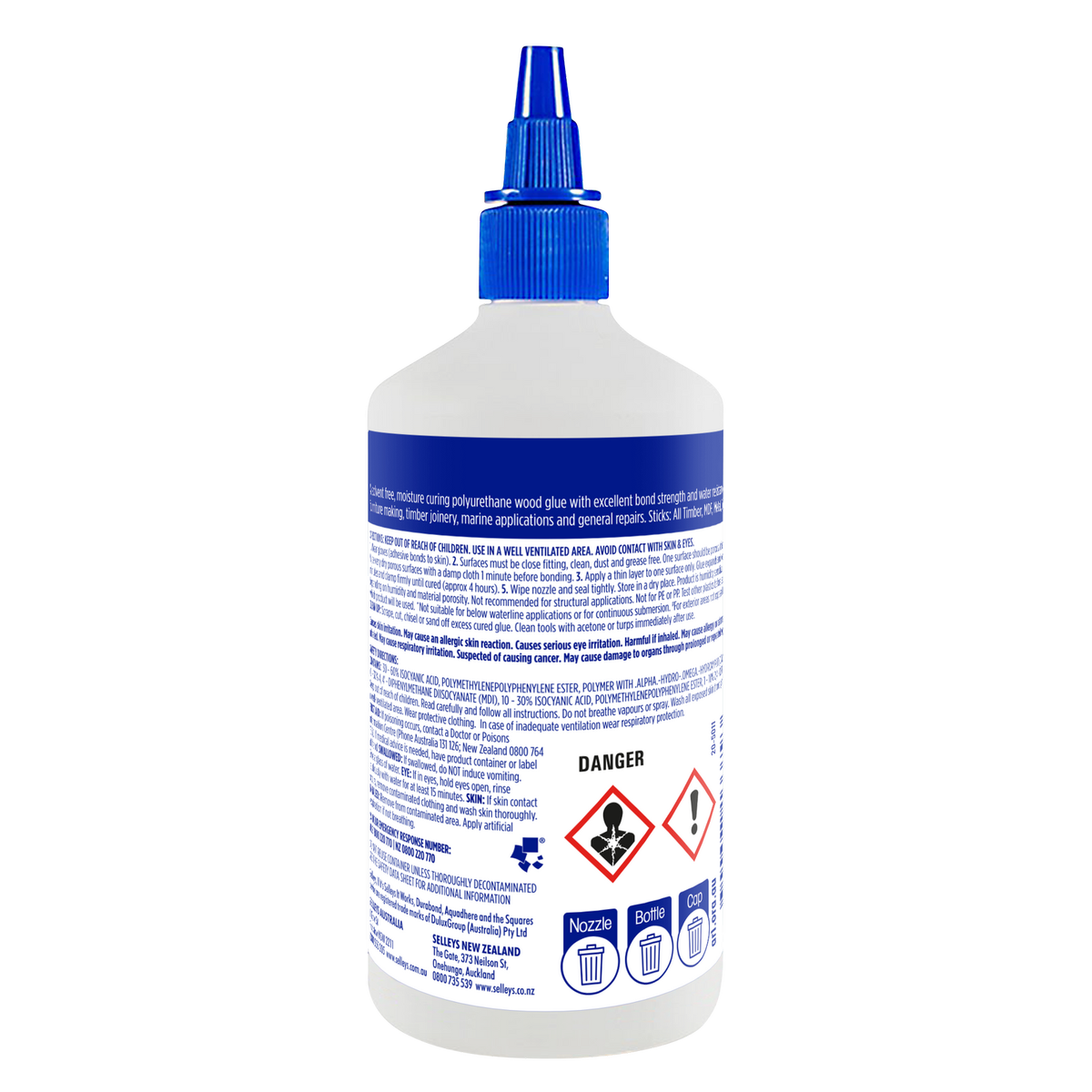 Selleys Aquadhere Polyurethane Wood Glue - 250ml - High Strength, Waterproof