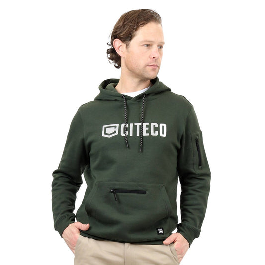 Citeco Khaki Hoodie Small - Men's Work Hoodie - UPF 50+ Protection - Multiple Pockets – view 2
