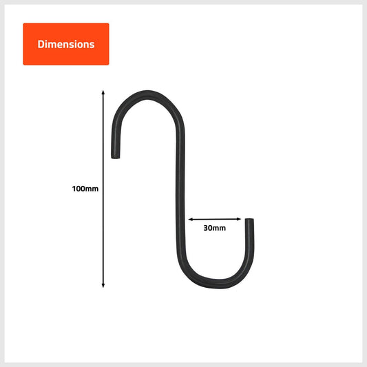 Taskmaster S Hook - 100 x 30 x 5mm - Steel - Garage Storage – view 2