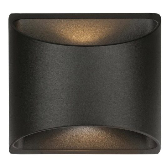 Brilliant 8W Black Binley Up Down Wall Light - Energy-Efficient Design