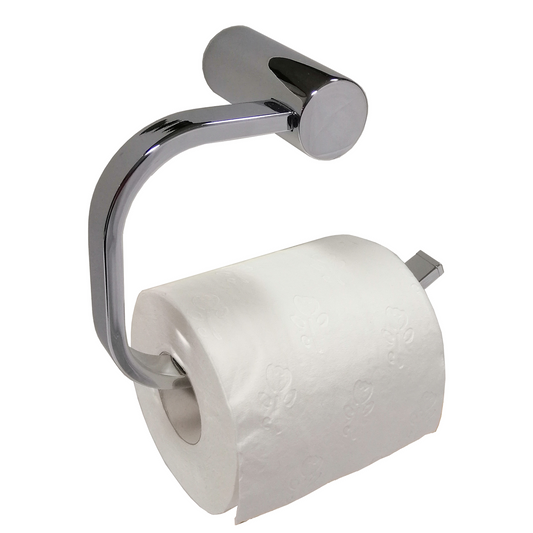 Barelli Chrome Ambiente Single Toilet Roll Holder - 1 Roll - Chrome - 90mm x 145mm x 50mm – view 2