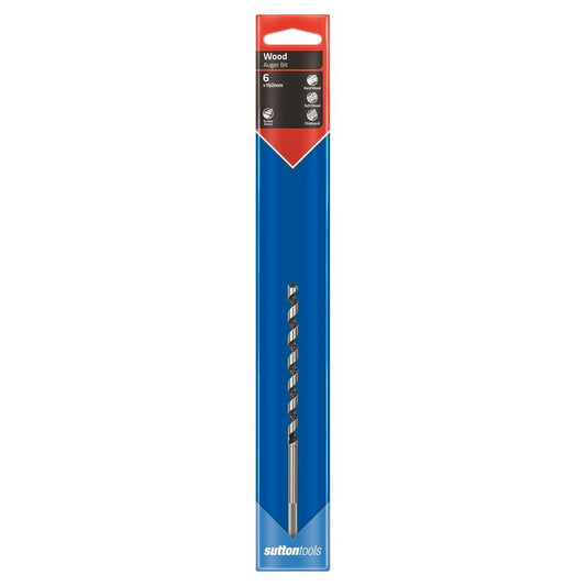Sutton Tools Short Auger Bit - 160mm x 6mm - Steel - Fast Drilling - Auzzistore